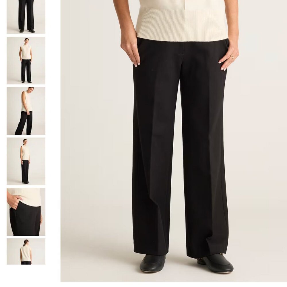 Quince Ultra-Stretch Ponte Trouser - black